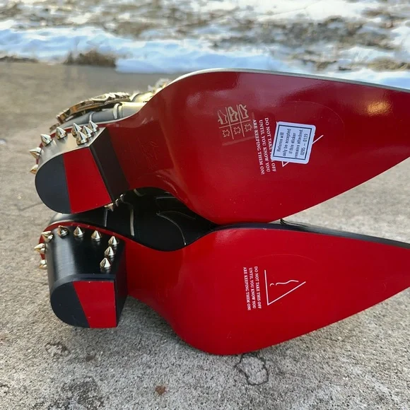 Christian Louboutin Cowboy Western Boots 40 Horseshoe Embellished 9 10 - Picture 7 of 16